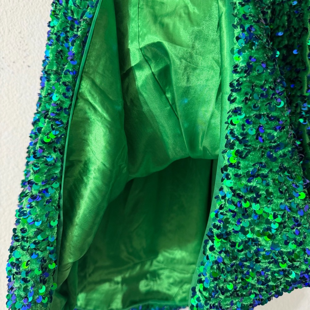 LOLA + the boys EMERALD SHIMMER PARTY girls DRESS - Picture 10 of 13